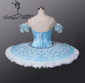 Adult Blur Pasăre Balet Costum de Scenă fetele de dormit albastru frumusețe Clasică, Balet Tutu Profesional clatita tutu BT8928