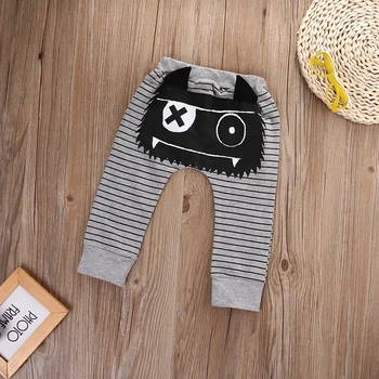 Drăguț De Vară Pentru Copii Haine Cu Dungi Copil Nou-Născut Băieți Fete Funduri Monstru Harem Pantaloni Jambiere Pantaloni