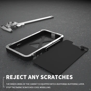 R-doar Metalice din Oțel Inoxidabil Caz Flip Pentru Samsung Galaxy Note 8 S10 S7 edge Plus la Șocuri Cover pentru iphone XS XR MAX 8