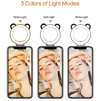 Fierbinte Inel de Lumina Estompat USB Selfie Umple de Lumină cu 65cm Stand de Prezentare & Telefon Mobil Suport pentru YouTube Live Studio Machiaj