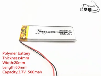 10buc/lot 3.7 V 500mAh 402060 Litiu-Polimer Li-Po, li-ion Reîncărcabilă de celule de Baterii Pentru Mp3 MP4 MP5 GPS