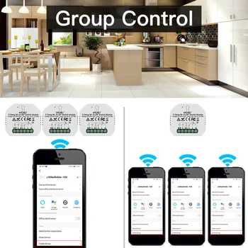 Tuya Smart / Inteligent Inteligent Viață Întrerupător Modul de Control de la Distanță 1/2 Cale Banda 2 WiFi + RF433 Bluetooth Conexiune Rapidă Funcția
