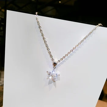 Cristal pandantiv colier de flori de sex feminin clavicula lanț hipster simplu mic sălbatic proaspăt cadou
