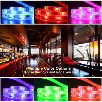 RGB 5050 LED Benzi Rgb Bandă Panglică LED 12v Neon Benzi Benzi cu LED-uri cu Telecomanda Lumina de Noapte LED-uri Lampă de Iluminat Acasă