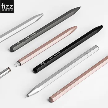 Fizz Metal Semn Pen 0.5 MM Negru de Cerneală Gel ink Pen De Întâlnire Scris Diamant Pix Metalic Pentru Birou Școală Examenul de Papetărie Pen
