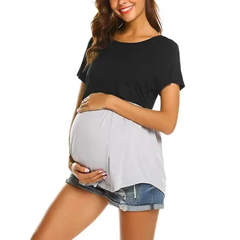 Bluza Casual, Haine De Maternitate Gravide Femei Haine Femei Gravide Maternitate Alăptează Sus T-Shirt Bluza