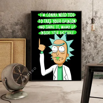 Rick PopularTv Serie De Înaltă Definiție De Imprimare Caracter Morty Poster Canvas Tablou Living, Dormitor Decor Pictura