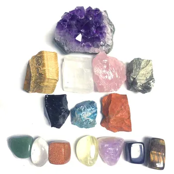 15buc/set Natural de Vis Ametist Cristal de Cuarț Cluster Specimen de Vindecare de pietre de cristal decor Universul Yoga, Chakra Solară D3