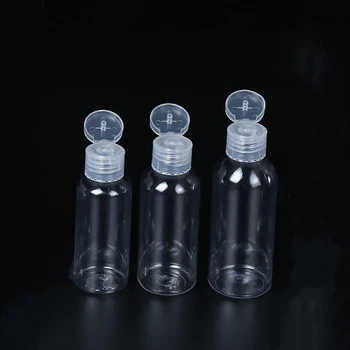 24buc/pachet 50/60/Goală 100ml Lotiune de Sticlă de unică folosință din Plastic transparent Mici de Lichide în Vrac Container pentru a Călători Lichid, Lotiune, Sampon