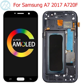 Original A720F Display Pentru Samsung Galaxy A7 2017 LCD Cu Rama 5.7