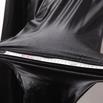 PU negru din Piele Pantaloni Femei Jambiere Talie Mare Elastic PU Jambiere Casual Slim Plus Dimensiune 5XL Femei Pantaloni Pantaloni Leggins