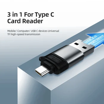 Ihuigol TF/Micro SD Cititor de Carduri de Memorie USB de Tip c Moilbe Adaptor Telefon Cititor de Card Pentru Huawei P40 P30 Samsung S10 Xiaomi mi 9