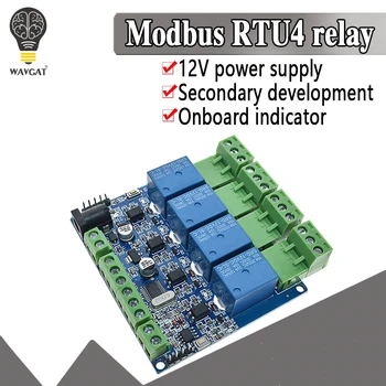 5V 12V Modbus RTU 4 Way Relay Module DIY STM8S103 Sistem 4 Drum de Intrare 485 de Comunicare