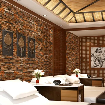 Imagini de fundal 3D Retro Simulat Zid de Caramida Decor de Îmbunătățire Acasă Living Dormitor Restaurant Perete Bagheta Autocolante de Perete
