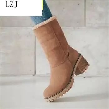 Femei Cizme De Zăpadă Apartamentul De Iarna Plus Dimensiune Platforma Doamnelor Pantofi De Cald 2020 Nou Turma De Blană 35-43 Zapatos De Mujer 2021 Noi