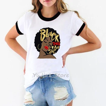 Negru African Queen print t shirt graphice tricouri femei Sexy Melanina tricou topuri de vara tricou harajuku ulzzang tricou streetwear