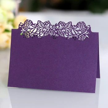 50pcs Tăiat cu Laser Rose Butterfly Nume de Tabel Loc de Carduri de Oaspeți Mesaj Stabilirea Carduri de Eveniment Nunta Petrecere de Crăciun Favoarea Consumabile