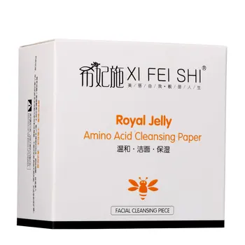 50+50pcs Rapid Demachiant Royal Jelly Amino-Acid de Curățare Hârtie pentru Demachiant de Curățare Hidratant Trei-în-unul F06
