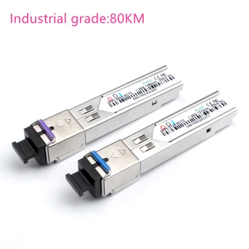 SC SFP Fibra optica module Industriale clasa -40~+80 grade Celsius 1.25G20/40/80 KM 1310/1490/1550nm Single-SFP compatibil modul optic