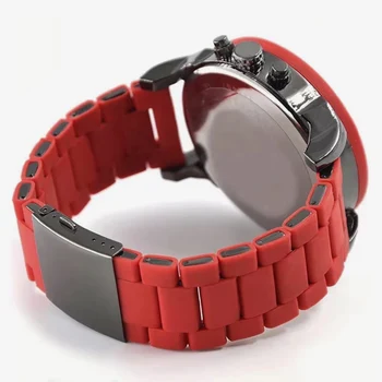 Sport pentru Bărbați Ceasuri de Lux din Oțel Inoxidabil rezistent la apa Roșu de Cuarț Ceas de Om Digital Armata Orologio Uomo de sex Masculin Ceas P