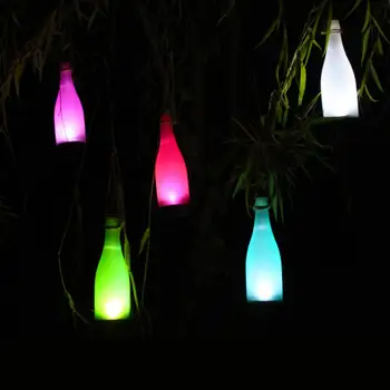 Lumina solara în aer Liber LED-uri Alimentate Solar Sticla de Vin Agățat Lumini Impermeabil Grădină cu Gazon, Partidul Curte Decor
