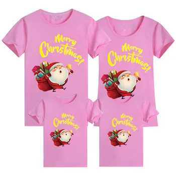 De crăciun, În Vârstă de Moda Familia Familia Haine de Potrivire T-shirt de Familie Hainele Mamei, Tatăl Copilului Maneci Scurte