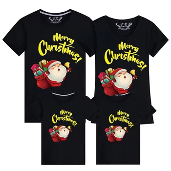 De crăciun, În Vârstă de Moda Familia Familia Haine de Potrivire T-shirt de Familie Hainele Mamei, Tatăl Copilului Maneci Scurte
