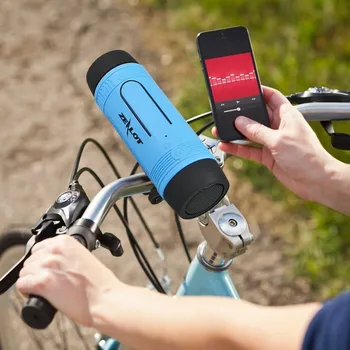 IQQ T1 Coloana Difuzor Bluetooth Radio fm Impermeabil în aer liber, Biciclete Difuzor Portabil Wireless Boombox+ Lanterna+Bike Mount