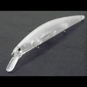 WLure 12,7 cm Slim Forma 2 Metri Scufundări Strâns Clătina Gol Transparent ABS Momeli de Pescuit, Cantitatea de 10 3D cu Greu Ochii UPM672