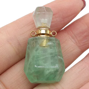 Piatra naturala Parfum Pandantiv Sticla Clar/Roz/Verde de Cristal pentru a Face Bijuterii DIY Reiki Vindeca Femei Colier Pandantiv