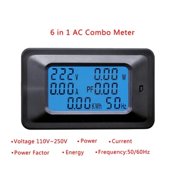 20/100A AC 110-250V LCD Panou Digital de Putere Watt Metru de Monitor de Tensiune KWh Voltmetru Ampermetru