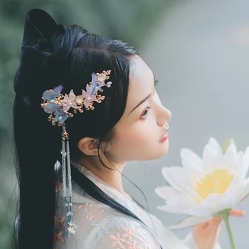 YYOUFU Antic stil Fluture Floare Fasole Clip de Păr Bijuterii Clasice Parte Clip Agrafă de Păr Chinez Accesorii articole pentru acoperirea capului