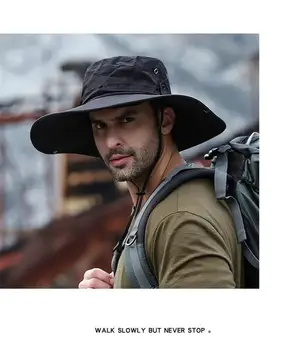 Turiștii Ourtdoors Pe Picior de Pescar Om Pălărie Margine Largă Pălărie de Camping Bărbați Plus Dimensiune Găleată Pălărie de Soare Capac 62CM