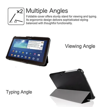 PU Piele Flip-Caz Stand Pentru Samsung Galaxy Tab 3 10.1 GT-P5200 P5210 P5220 Tableta Auto Wake/Sleep Cover+Folie de Protectie+Pen