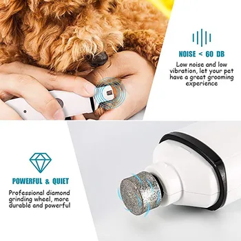 BaoRun animale de Companie de Unghii Polizor USB Reîncărcabilă Pisică Câine Laba Intretinere Trimmer Instrumente Liniștită Gheara Câini Îngrijirea Unghiilor Tăiere Instrumente
