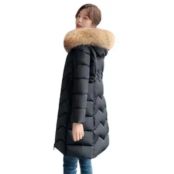 2020 Nou Artificială blană de raton guler jacheta de iarna pentru femei de Iarnă Și de Toamnă Purta de Înaltă Calitate Parka Outwear Femei Haine Lungi