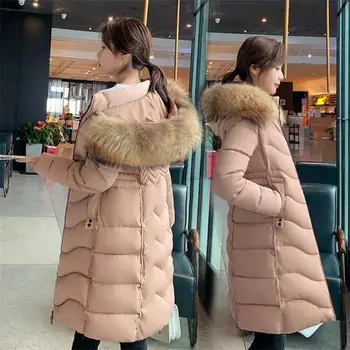 2020 Nou Artificială blană de raton guler jacheta de iarna pentru femei de Iarnă Și de Toamnă Purta de Înaltă Calitate Parka Outwear Femei Haine Lungi