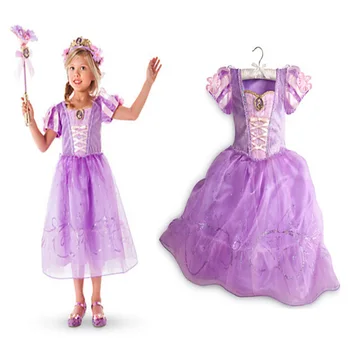 Fete Rochie De Printesa Copiii Șifon Rochii Cenusareasa, Rapunzel, Aurora, Belle Vestidos Fete Cosplay Costum Albă Ca Zăpada