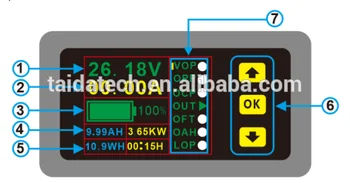 Taidacent VAC9010H Sala Coulomb Metru LCD Color DC Bidirection Multifuncțional Tester Rezistivității Electrice Instrumentele de Măsurare