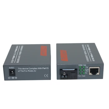 1 Pereche HTB-GS-03/B Gigabit Fiber Optic Media Converter 1000Mbps Modul Single Single Fiber SC Port 20KM Alimentare Externă