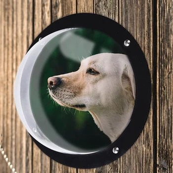 Câinele Gard Fereastra Pentru Animale De Companie - Durabil Acrilice Câine Dome Pentru Gard Curte, Casă De Câine, A Redus Latra, Hardware-Ul Necesar Și Ins