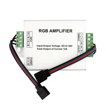 De înaltă calitate 12A DC12V-24V LED-uri RGB Benzi Amplificator Led RGB Amplificator de Bandă de Putere Repetor Consola Controller
