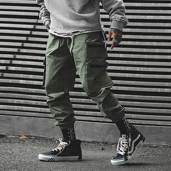 Hip Hop Jogging Pantaloni Barbati Casual Multi-s B Pantaloni Cargo Mens Streetwear pantaloni de Trening Pantaloni Harajuku 2019 WG299