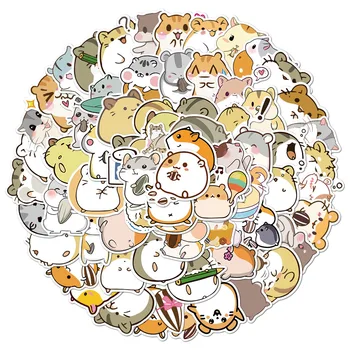 100BUC/set Animale Desene animate Drăguț Hamster Mic Autocolante pentru Albumul de Papetărie Laptop Telefon Chitara Valiza Fata Decalcomanii Autocolant