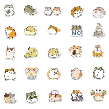 100BUC/set Animale Desene animate Drăguț Hamster Mic Autocolante pentru Albumul de Papetărie Laptop Telefon Chitara Valiza Fata Decalcomanii Autocolant