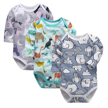 3/pack Baby Boy fete, Haine Nou-născut Tripleți Maneca Lunga Lenjerie de corp Pijamale de Primăvară de Toamnă de Calitate Superioară Sugari salopeta