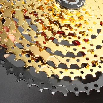 SUNSHINE 9 s 11 - 50T Aur Caseta 9 Viteza Largă Raportul de Aur Durabil Pinioane pentru MTB Biciclete de Munte Biciclete