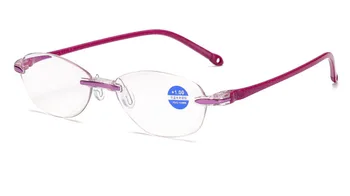 ClLARA VIDA fără ramă, Ochelari Anti UV Blue Ray Prezbiopie Roz Violet Calculator Ochelari de Citit Pentru femei 1.5 +2 +2.5 +3 +3.5 +4