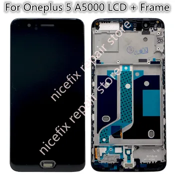 Testat Oneplus 5 Ecran LCD Touch Panel Ansamblu Complet Oneplus 5 A5000 Cinci LCD Digitizer Display+ Rama Piese de Schimb