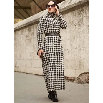 Guler Femei Maxi Rochie Modest Caftan de Dimensiuni Mari Haine Islamice Musulmane Moda pentru Rochii de iarna Turcia, Dubai Hijab 2021